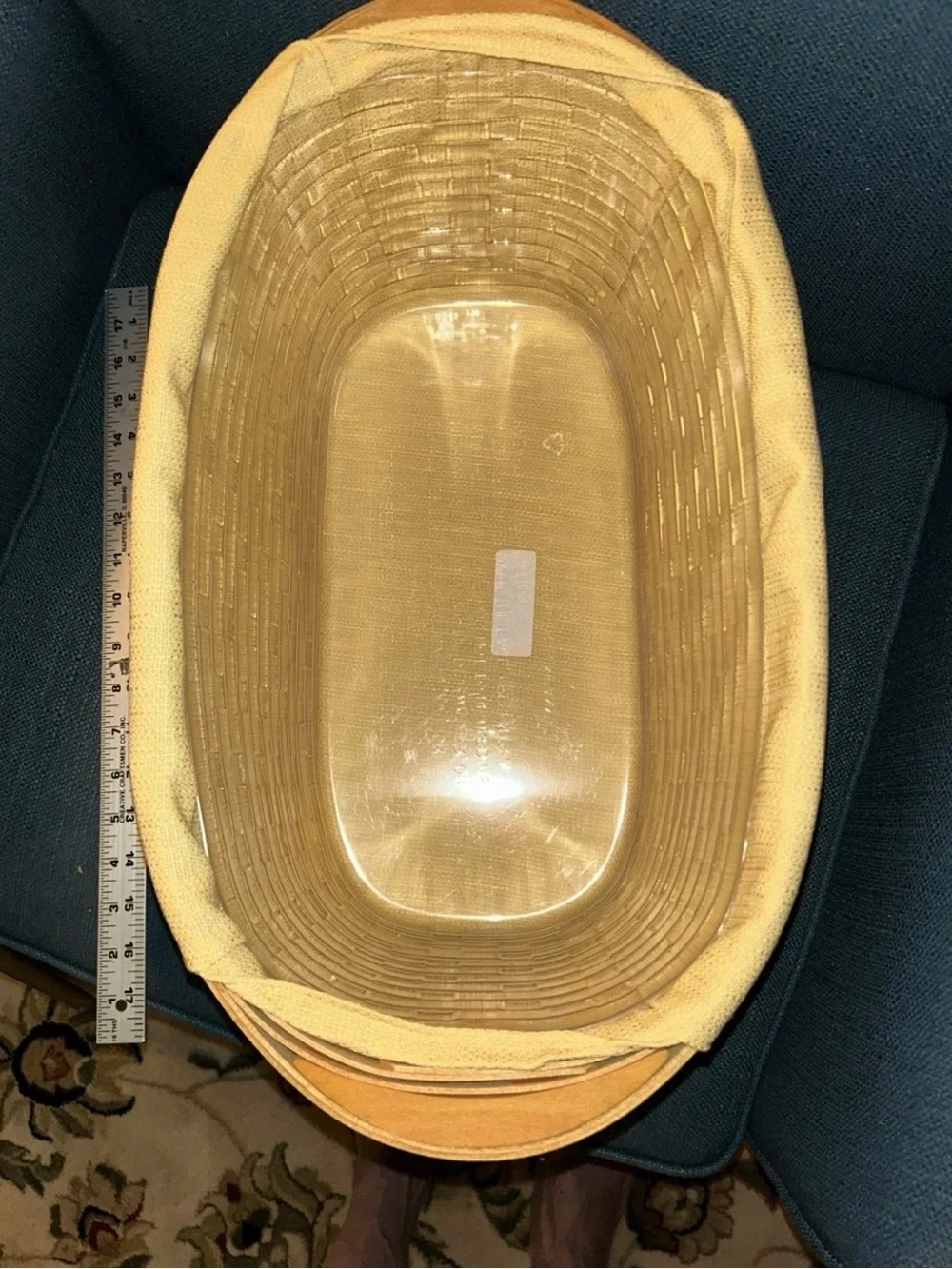 Longaberger 2002 Sm Work Load Basket w/ WoodCrafts Lid, 2 Liners and Protector